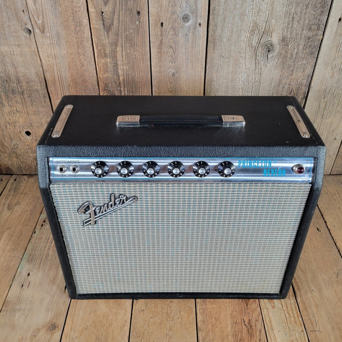 Fender 1972 Princeton Reverb Silverface W/ Manual, Very Good - Mahar's Vintage Guitars