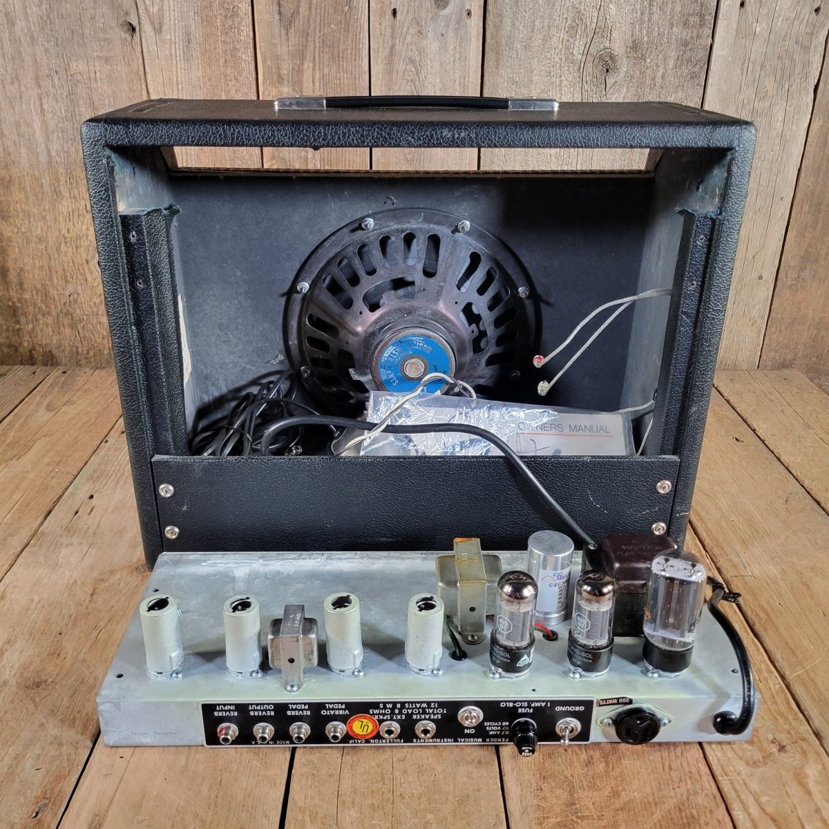 Fender 1972 Princeton Reverb Silverface W/ Manual, Very Good - Mahar's Vintage Guitars