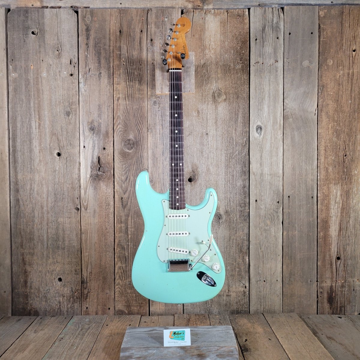 Fender 2017 1962 Stratocaster Journeyman Relic Surf Green Custom Shop - Mahar's Vintage Guitars
