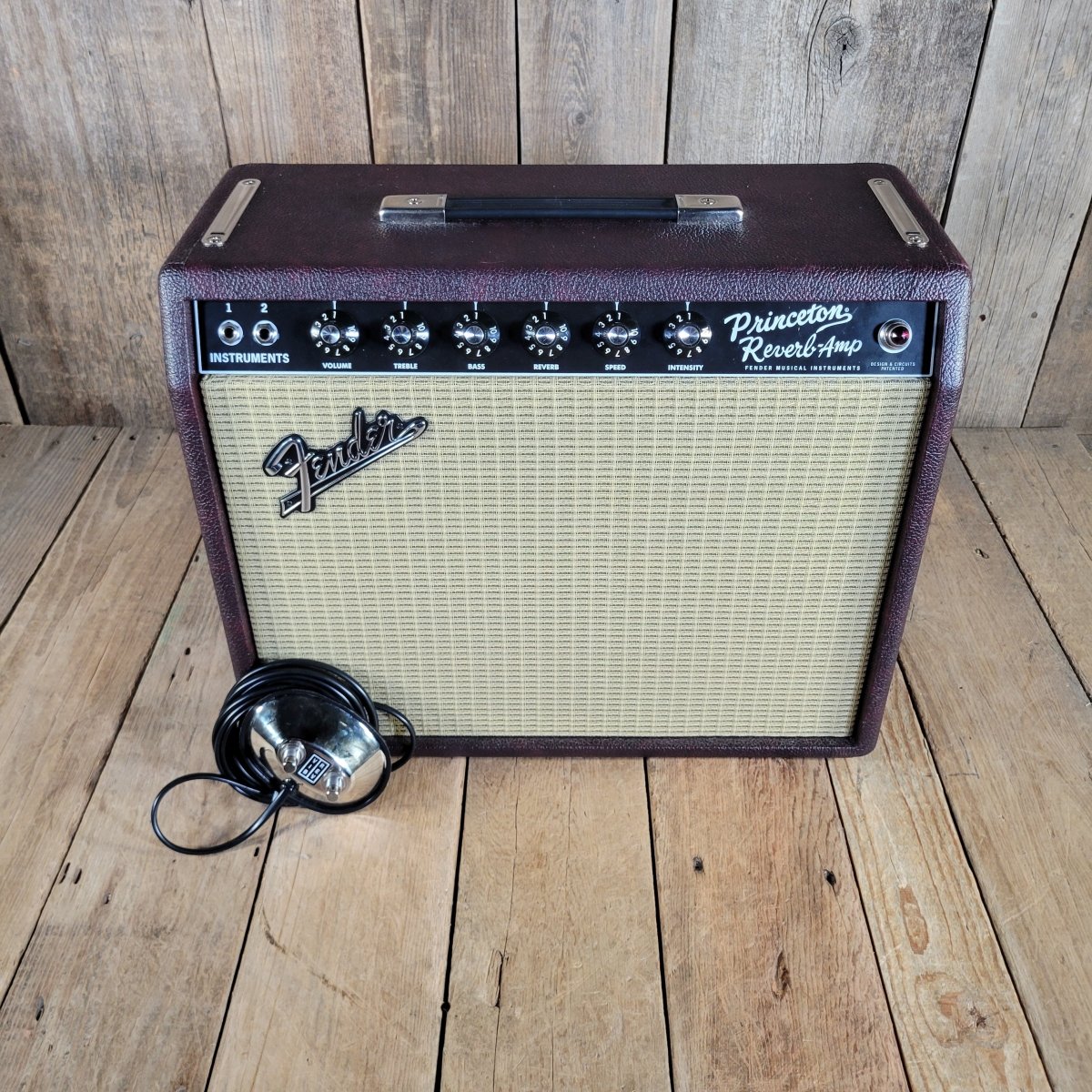 Fender 2024 '65 Handwired Princeton Reverb Limited Edition Wine Red, Excellent - Mahar's Vintage Guitars