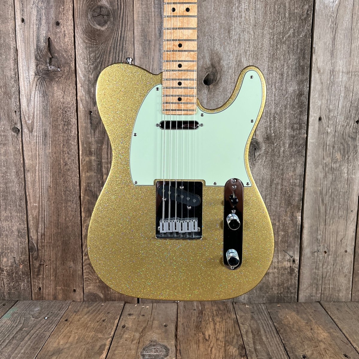 ギター Gold Top Telecaster Project Guitar Body Fender #24 of 29 Telecaster Gold Sparkle Holoflake 1993