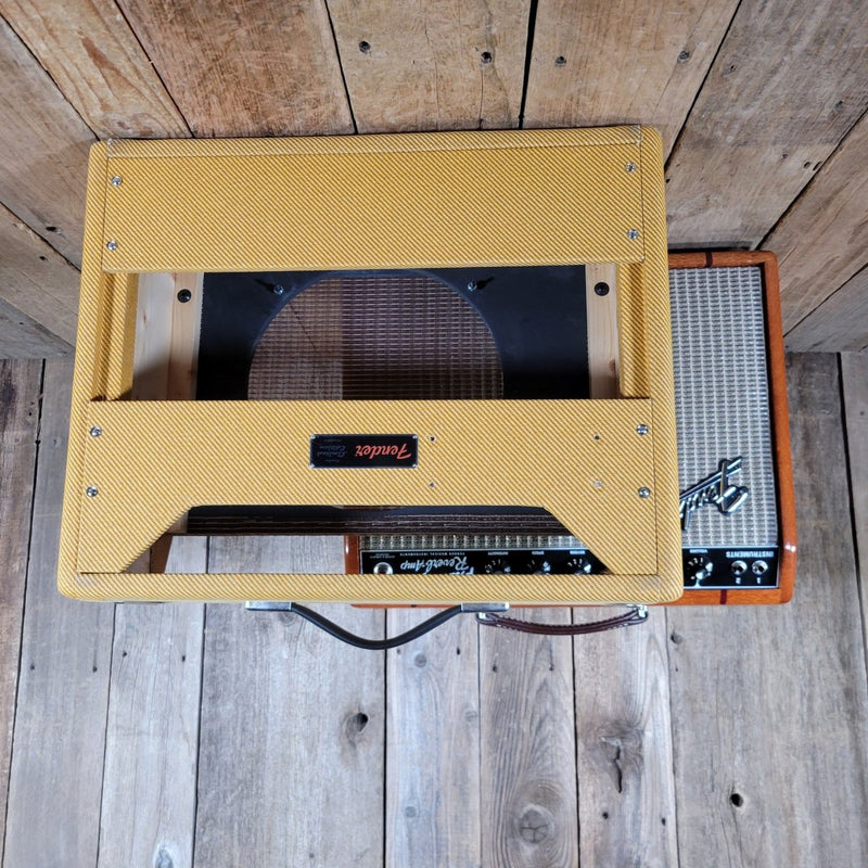 Fender '65 Princeton Reverb Reissue 2021 – Tweed Version with Custom Ornate Hardwood Cabinet - Mahar's Vintage Guitars