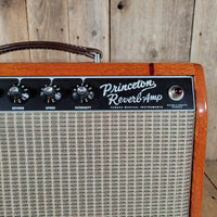 Fender '65 Princeton Reverb Reissue 2021 – Tweed Version with Custom Ornate Hardwood Cabinet - Mahar's Vintage Guitars