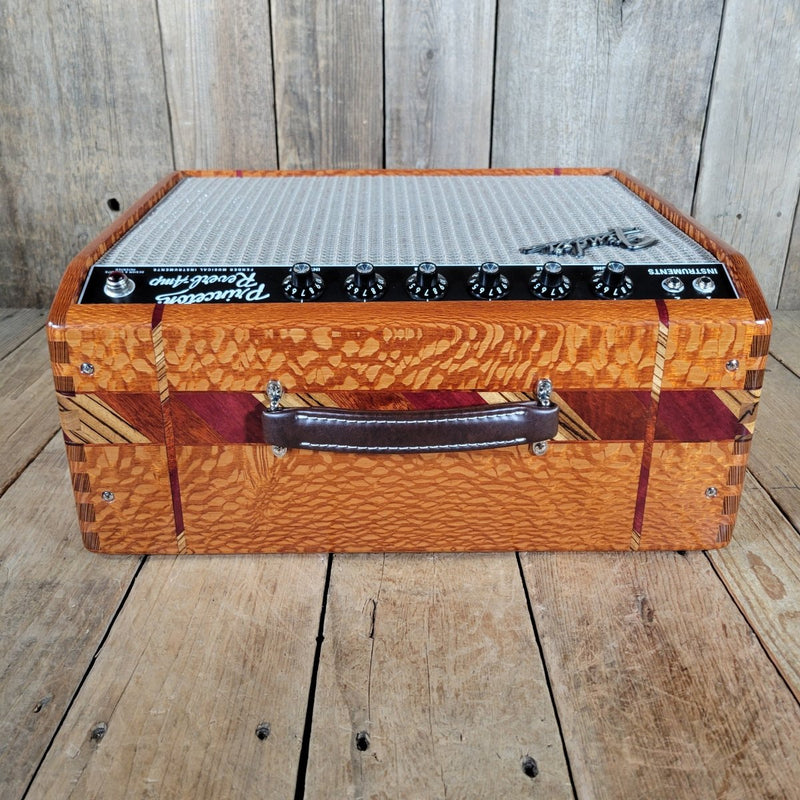 Fender '65 Princeton Reverb Reissue 2021 – Tweed Version with Custom Ornate Hardwood Cabinet - Mahar's Vintage Guitars