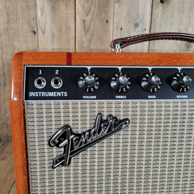 Fender '65 Princeton Reverb Reissue 2021 – Tweed Version with Custom Ornate Hardwood Cabinet - Mahar's Vintage Guitars