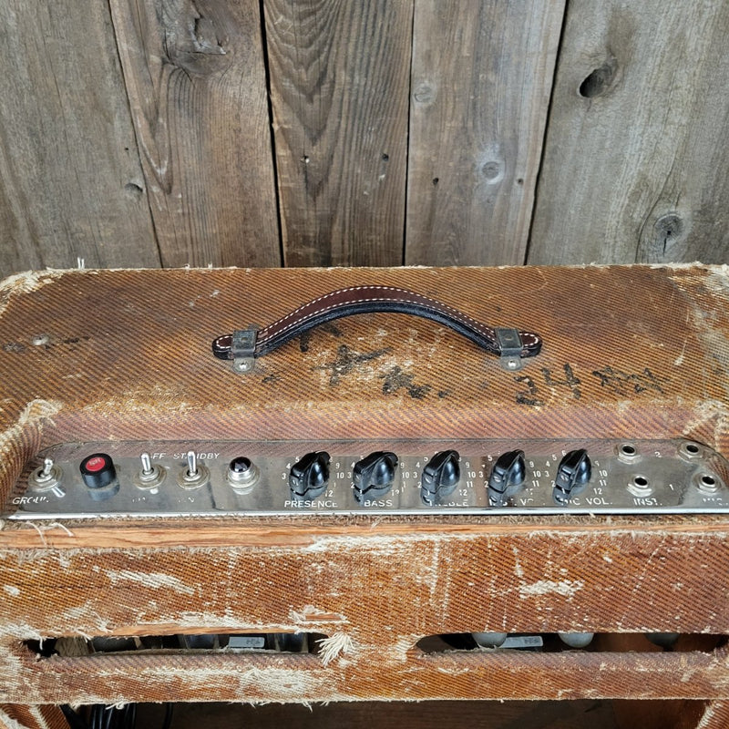 Fender Bandmaster 5E7 Tweed 3x10 1955 - Mahar's Vintage Guitars
