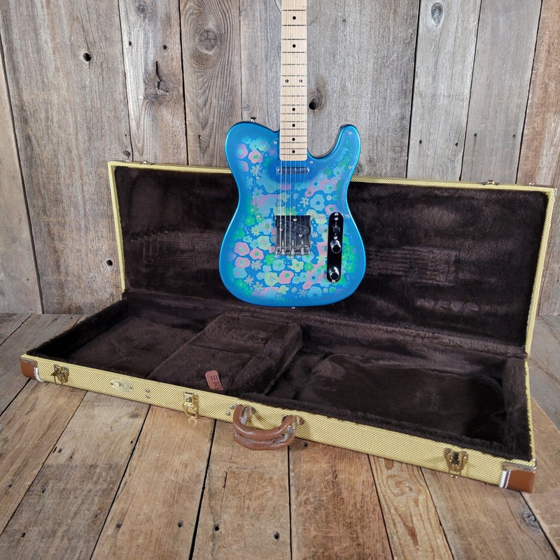 Fender Blue Flower Telecaster CIJ 2002 – Mint w/ Tags & TKL Tweed Case (Crafted in Japan) - Mahar's Vintage Guitars