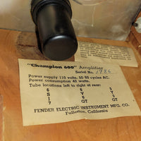 Fender Champion 600 Amplifier 5B1 – 1951 Vintage Tube Amp, Serviced - Mahar's Vintage Guitars