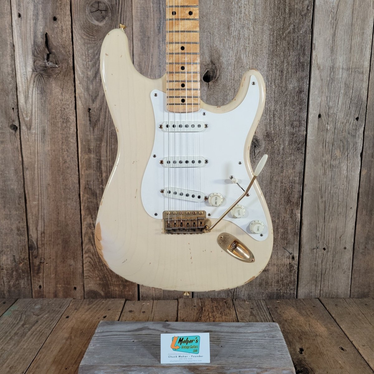 Fender Cunetto Relic Strat 1995 Mary Kaye — First Year, WB - Mahar's Vintage Guitars