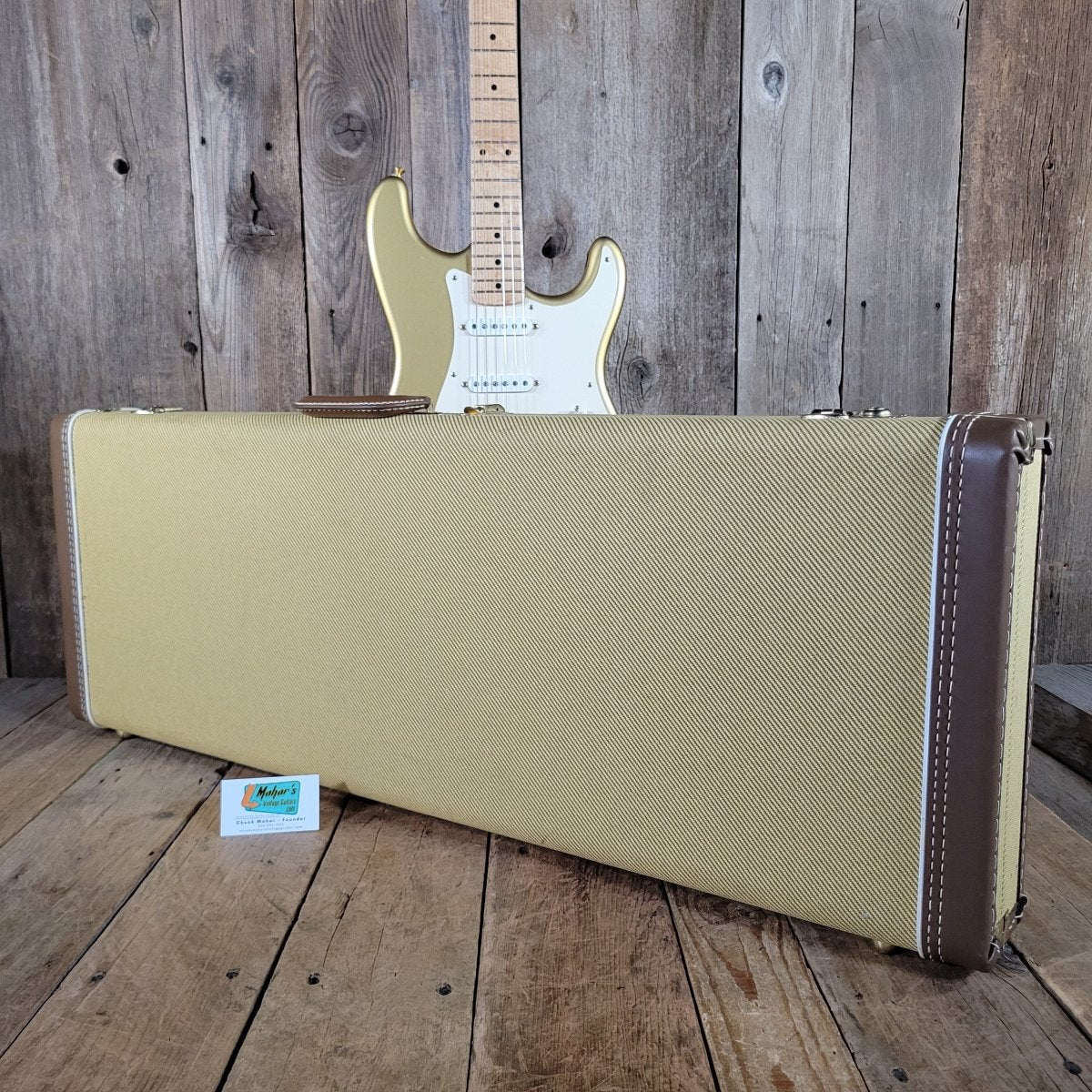 Fender Custom Shop '54 Strat 1998 Aztec Gold — Gold Hardware - Mahar's Vintage Guitars
