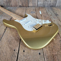 Fender Custom Shop '54 Strat 1998 Aztec Gold — Gold Hardware - Mahar's Vintage Guitars