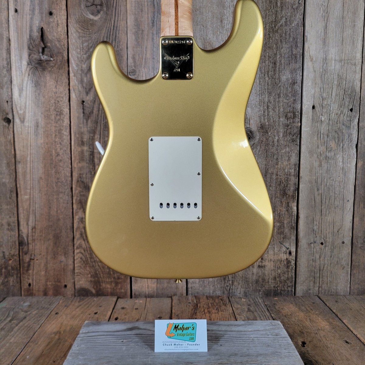 Fender Custom Shop '54 Strat 1998 Aztec Gold — Gold Hardware - Mahar's Vintage Guitars