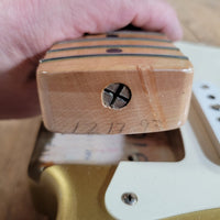 Fender Custom Shop '54 Strat 1998 Aztec Gold — Gold Hardware - Mahar's Vintage Guitars