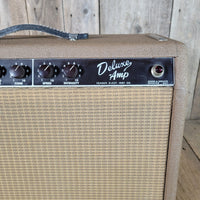 Fender Deluxe 6G3 - A – Brown Tolex Vintage Tube Amp with Tremolo, Original Transformer 1962 - Mahar's Vintage Guitars