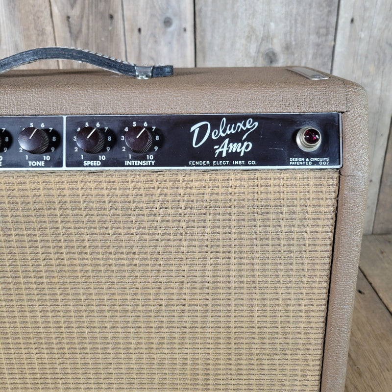 Fender Deluxe 6G3 - A – Brown Tolex Vintage Tube Amp with Tremolo, Original Transformer 1962 - Mahar's Vintage Guitars