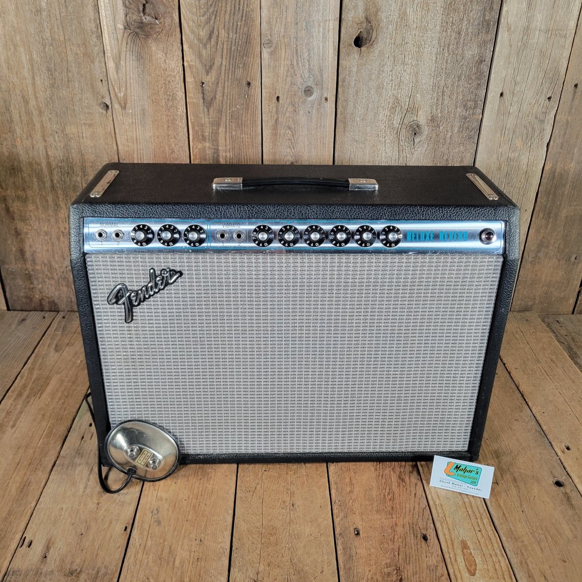 Fender Deluxe Reverb 1976 Silverface — Near Mint w/ Cover & Pedal - Mahar's Vintage Guitars