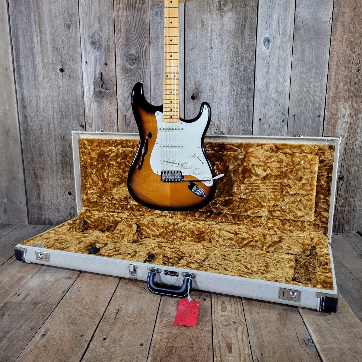 Fender Eric Johnson Thinline Strat 2018 Sunburst w/ Case - Mahar's Vintage Guitars