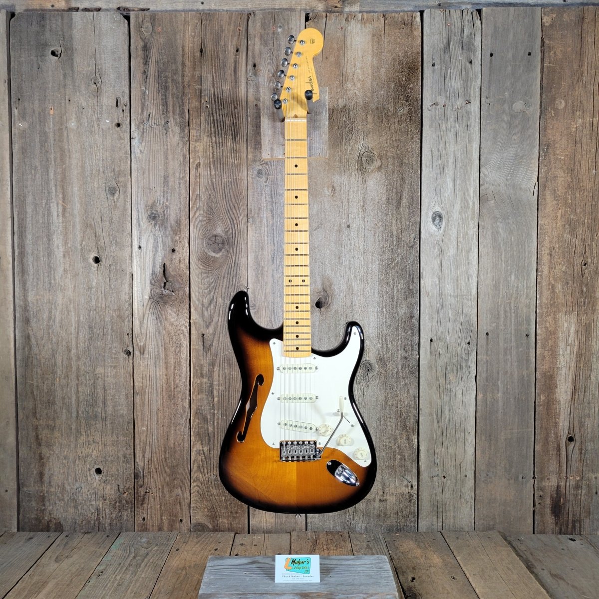 Fender Eric Johnson Thinline Strat 2018 Sunburst w/ Case - Mahar's Vintage Guitars