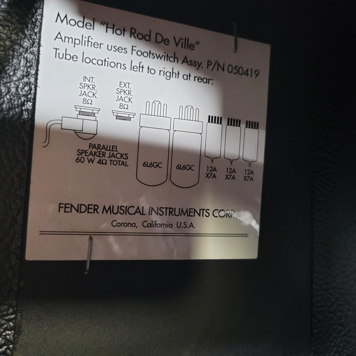 Fender Hot Rod DeVille 4x10 2009 w/Cover & Footswitch - Mahar's Vintage Guitars