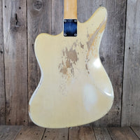 Fender Jaguar 1963 Custom Color Blonde over Ash - Mahar's Vintage Guitars