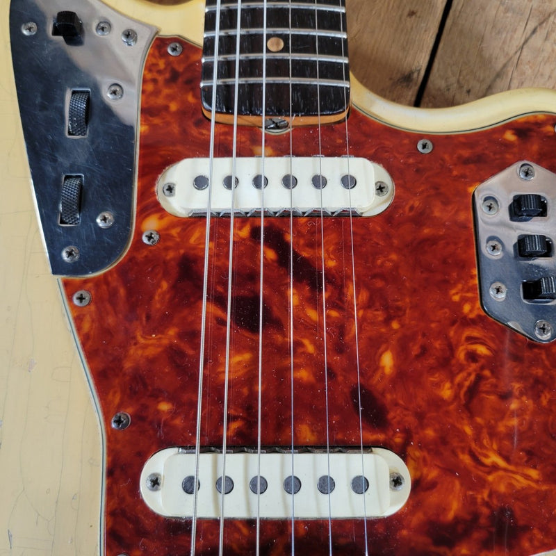 Fender Jaguar 1963 Custom Color Blonde over Ash - Mahar's Vintage Guitars