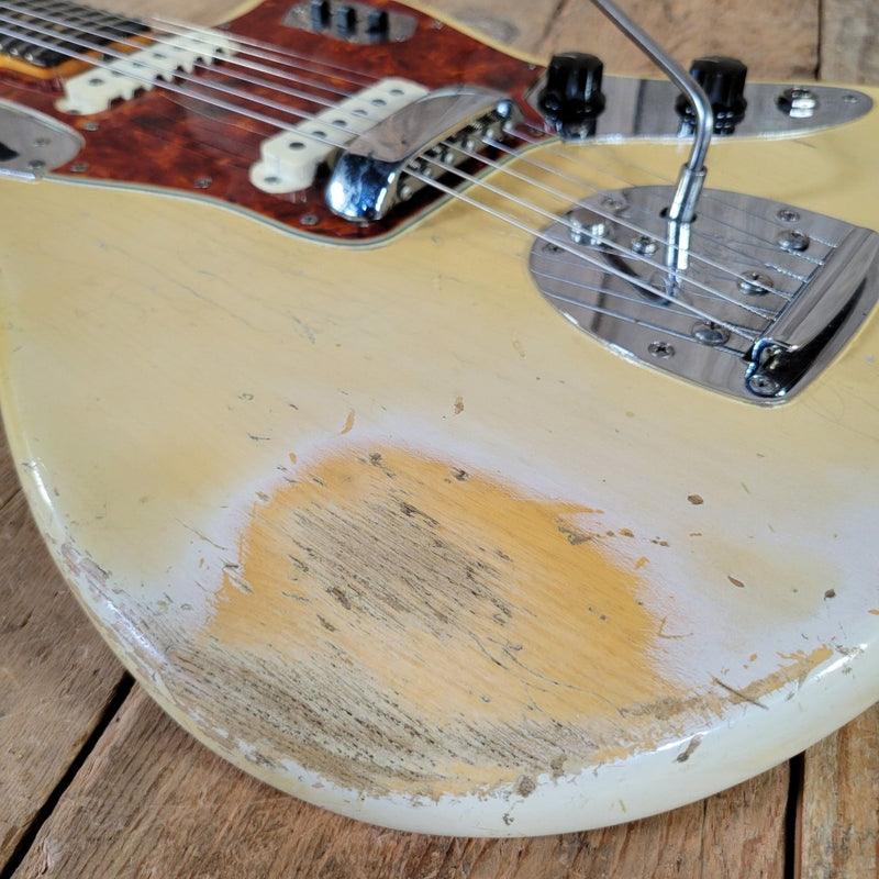 Fender Jaguar 1963 Custom Color Blonde over Ash - Mahar's Vintage Guitars
