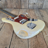 Fender Jaguar 1963 Custom Color Blonde over Ash - Mahar's Vintage Guitars