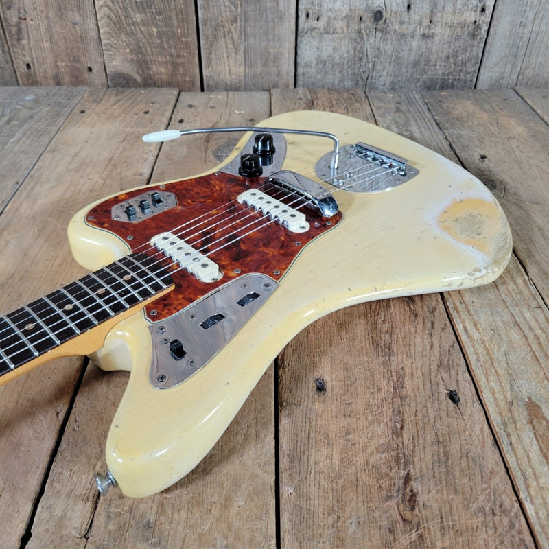 Fender Jaguar 1963 Custom Color Blonde over Ash - Mahar's Vintage Guitars