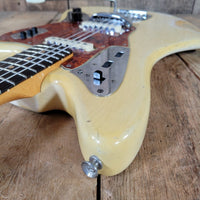 Fender Jaguar 1963 Custom Color Blonde over Ash - Mahar's Vintage Guitars