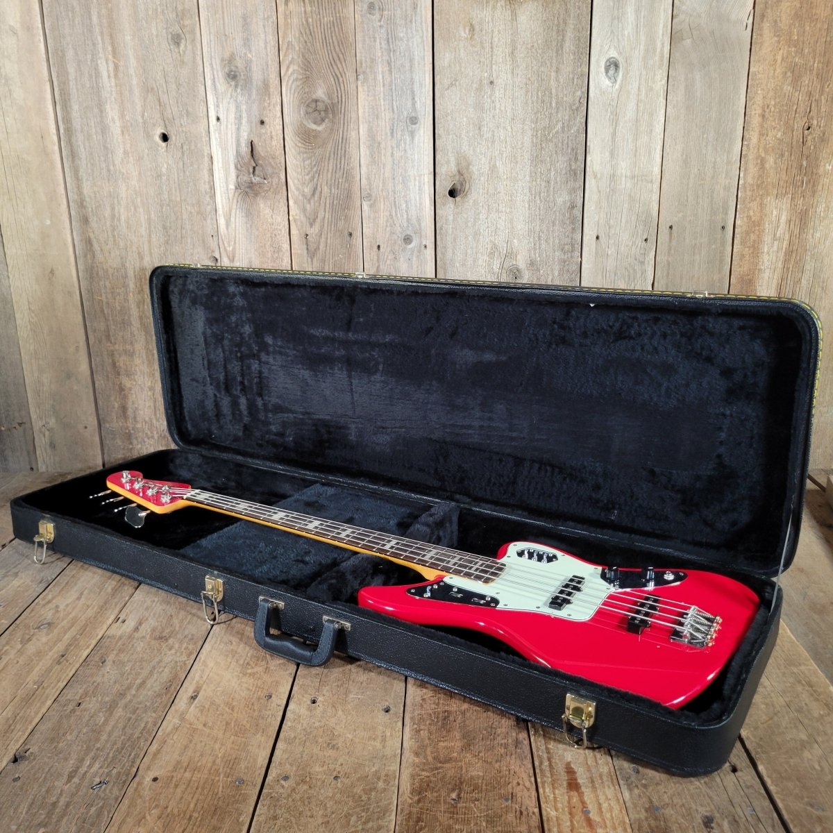 Fender Jaguar Bass Hot Rod Red CIJ 2006 w/ hard case & paperwork - Mahar's Vintage Guitars