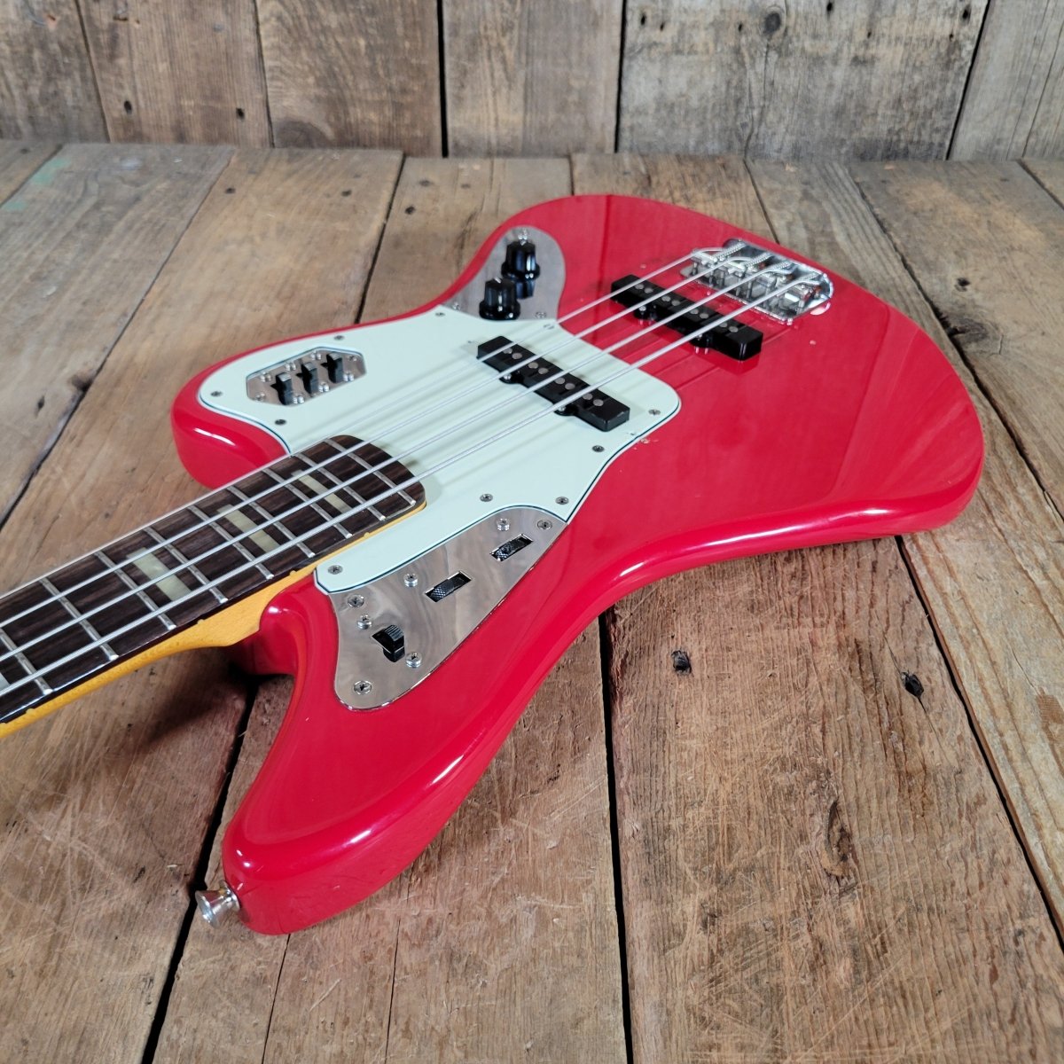 Fender Jaguar Bass Hot Rod Red CIJ 2006 w/ hard case & paperwork - Mahar's Vintage Guitars