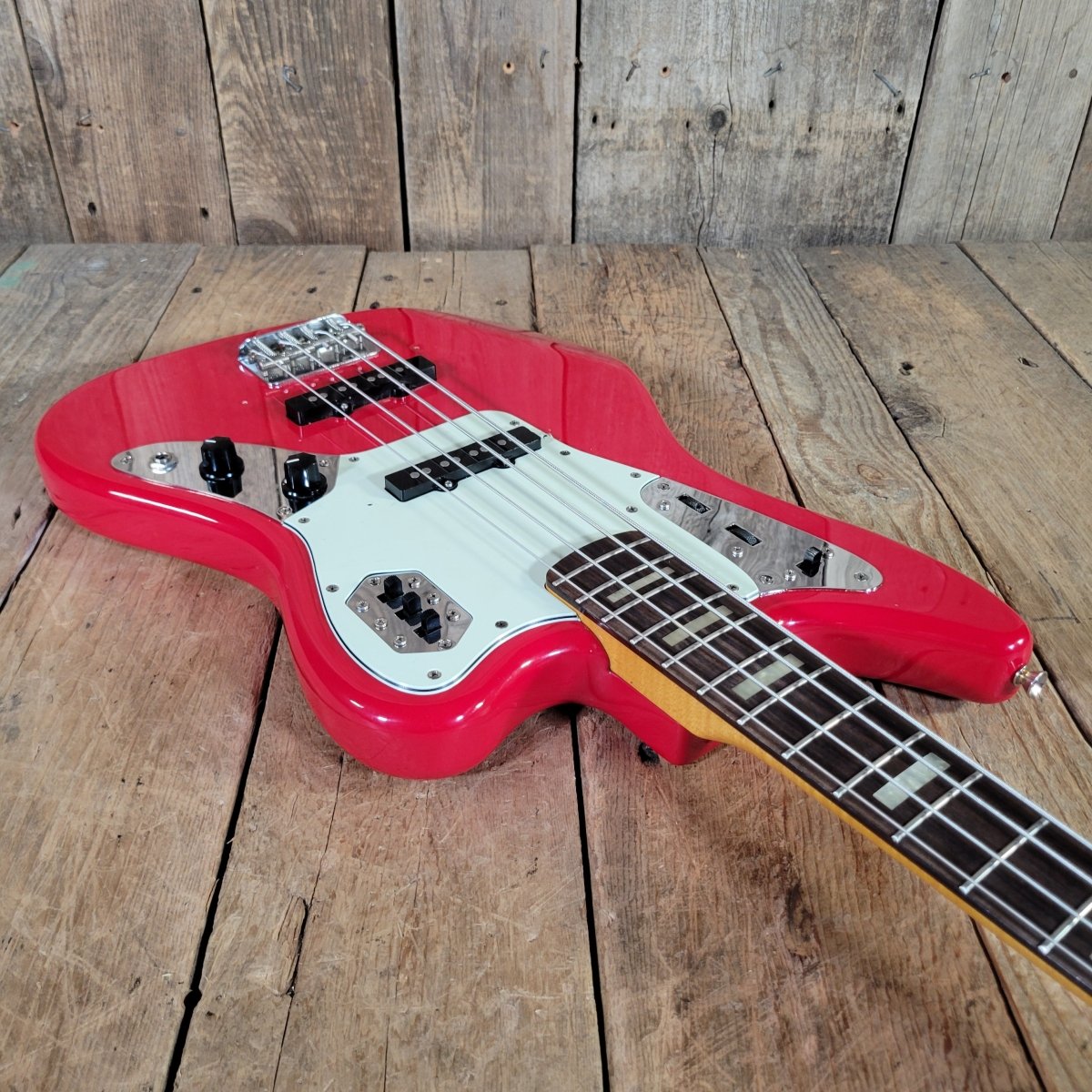 Fender Jaguar Bass Hot Rod Red CIJ 2006 w/ hard case & paperwork - Mahar's Vintage Guitars