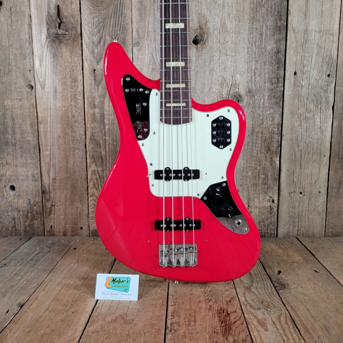 Fender Jaguar Bass Hot Rod Red CIJ 2006 w/ hard case & paperwork - Mahar's Vintage Guitars