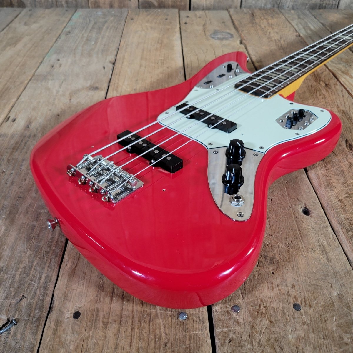 Fender Jaguar Bass Hot Rod Red CIJ 2006 w/ hard case & paperwork - Mahar's Vintage Guitars