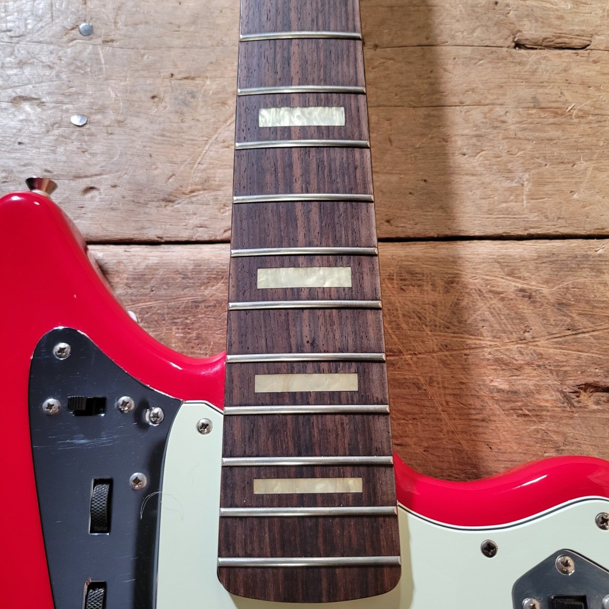 Fender Jaguar Bass Hot Rod Red CIJ 2006 w/ hard case & paperwork - Mahar's Vintage Guitars