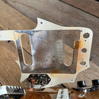 Fender Jaguar Firemist Gold 1966 Complete with Hang Tag Slab Board Dots and Binding 1966 - Mahar's Vintage Guitars