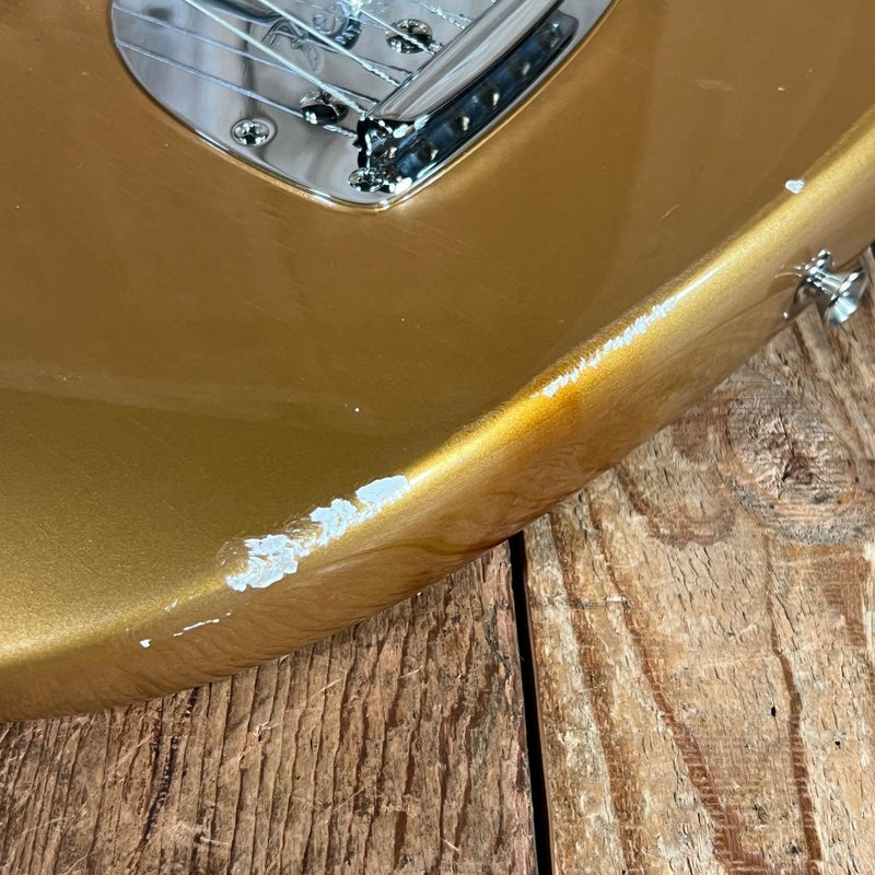 Fender Jaguar Firemist Gold 1966 Complete with Hang Tag Slab Board Dots and Binding 1966 - Mahar's Vintage Guitars