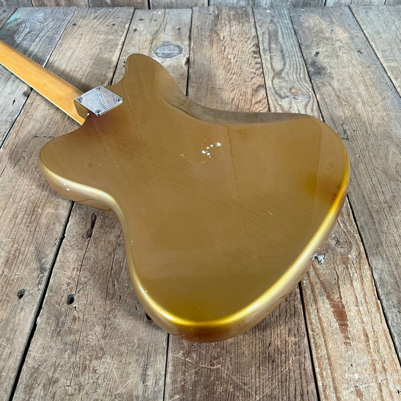 Fender Jaguar Firemist Gold 1966 Complete with Hang Tag Slab Board Dots and Binding 1966 - Mahar's Vintage Guitars
