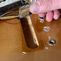 Fender Jaguar Firemist Gold 1966 Complete with Hang Tag Slab Board Dots and Binding 1966 - Mahar's Vintage Guitars
