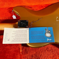 Fender Jaguar Firemist Gold 1966 Complete with Hang Tag Slab Board Dots and Binding 1966 - Mahar's Vintage Guitars