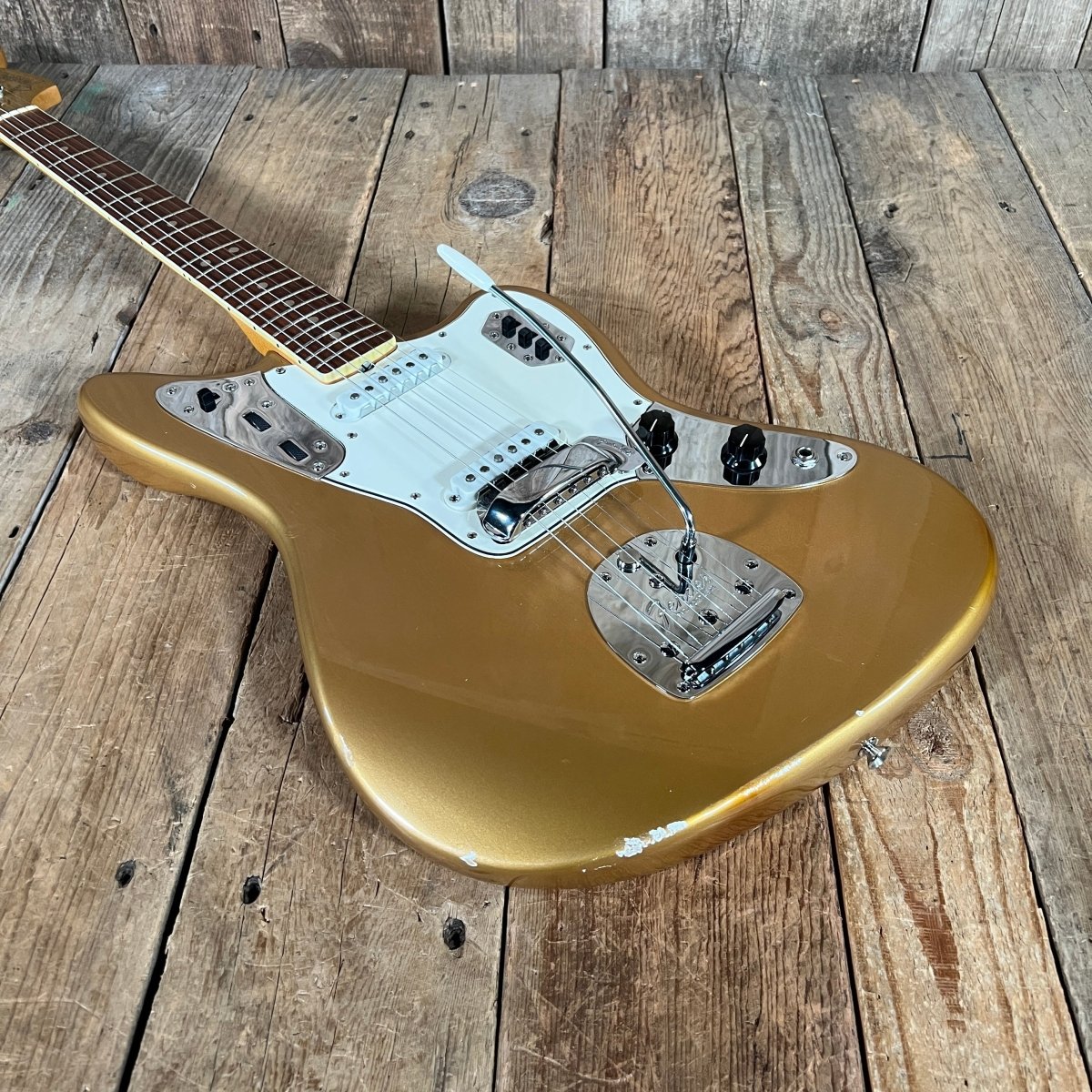 Fender Jaguar Firemist Gold 1966 Complete with Hang Tag Slab
