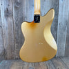 Fender Jaguar Firemist Gold 1966 Complete with Hang Tag Slab Board Dots and Binding 1966 - Mahar's Vintage Guitars
