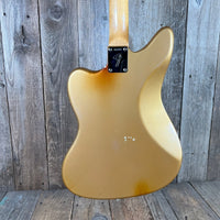 Fender Jaguar Firemist Gold 1966 Complete with Hang Tag Slab Board Dots and Binding 1966 - Mahar's Vintage Guitars