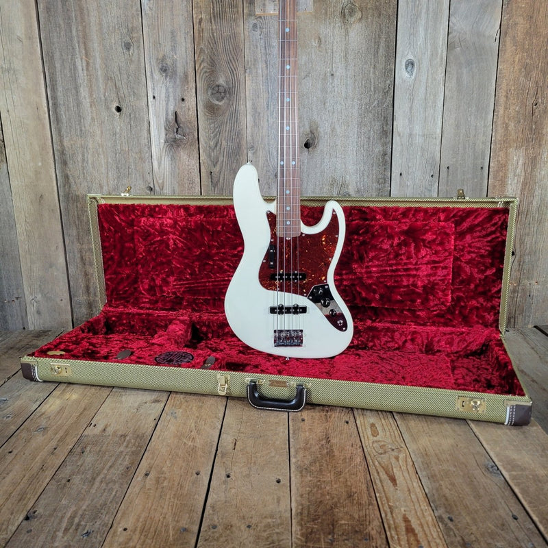 Fender Jazz Bass American Professional II Fretless 2023 Olympic White w/ Tweed Case & Paperwork - Mahar's Vintage Guitars
