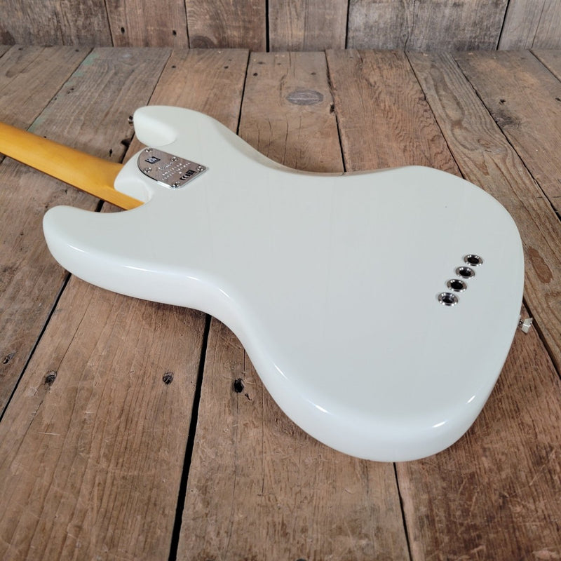 Fender Jazz Bass American Professional II Fretless 2023 Olympic White w/ Tweed Case & Paperwork - Mahar's Vintage Guitars