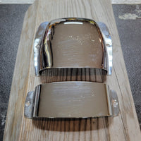 Fender Jazz Bass Repro Pickup & Bridge Covers Relic Chrome VG - Mahar's Vintage Guitars