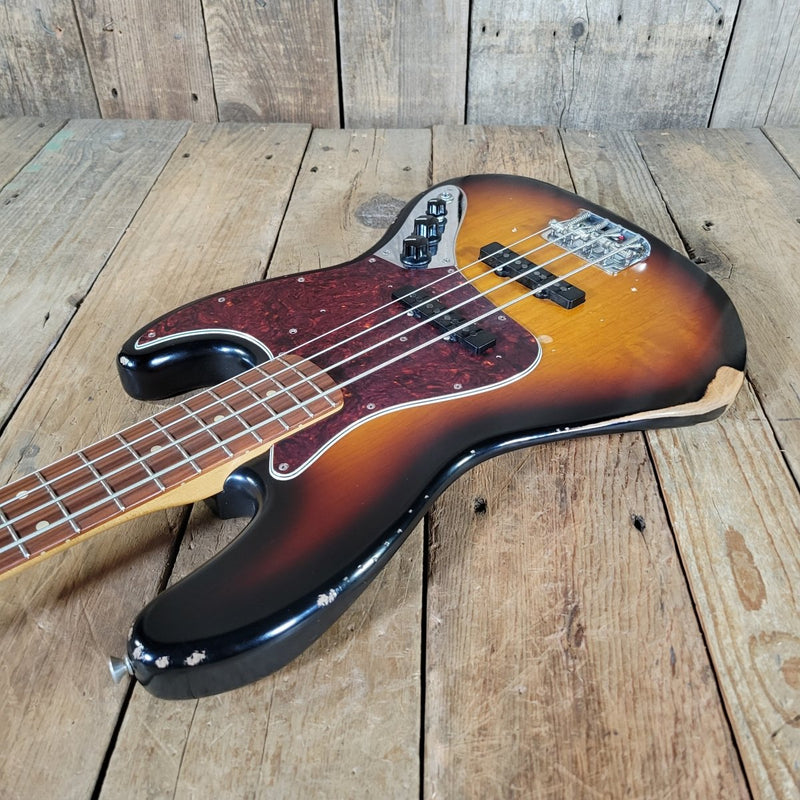 Fender Jazz Bass Road Worn 60s Sunburst MIM 2017 w/Gig Bag - Mahar's Vintage Guitars