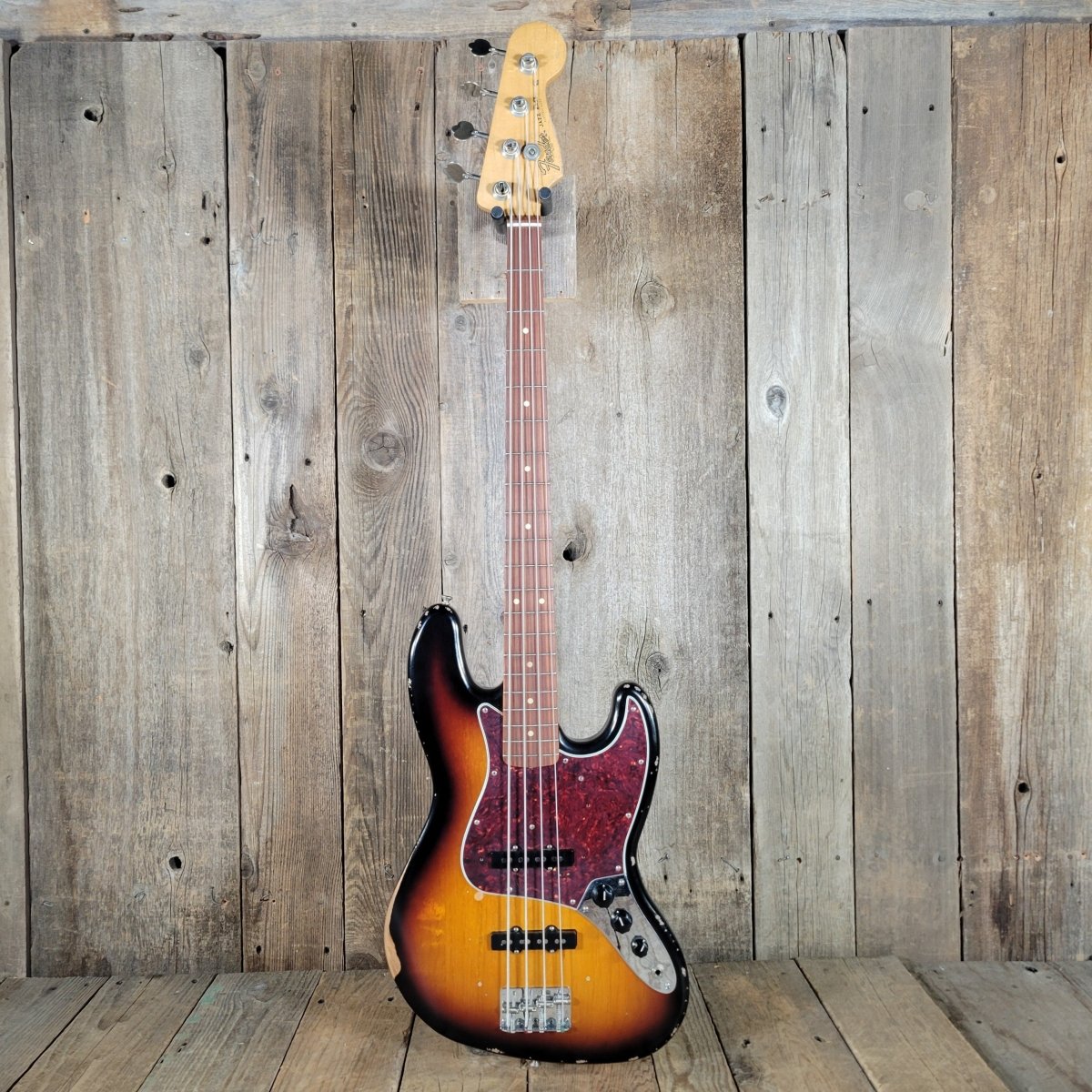 Fender Jazz Bass Road Worn 60s Sunburst MIM 2017 w/Gig Bag - Mahar's Vintage Guitars