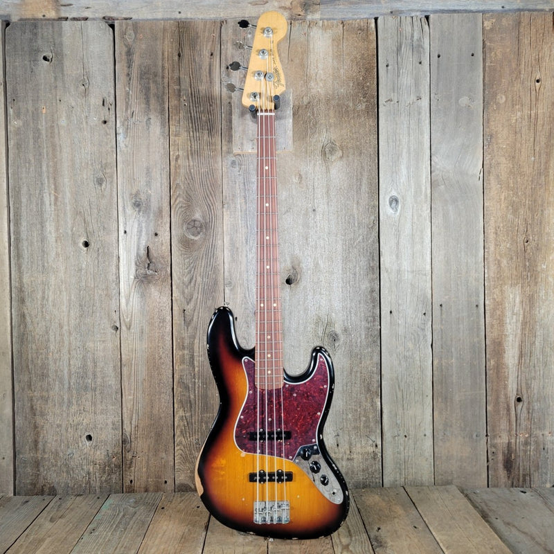 Fender Jazz Bass Road Worn 60s Sunburst MIM 2017 w/Gig Bag - Mahar's Vintage Guitars