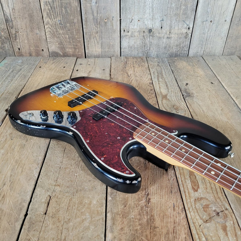 Fender Jazz Bass Road Worn 60s Sunburst MIM 2017 w/Gig Bag - Mahar's Vintage Guitars